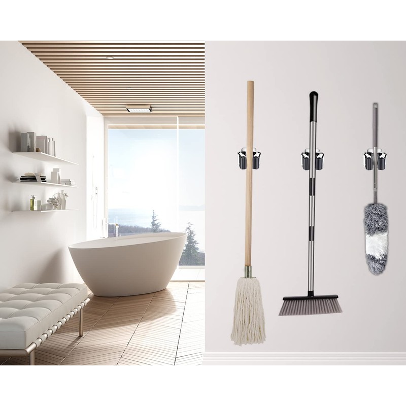 Verdenu 10 Pack Broom Holder Wall Mount, Mop and Broom