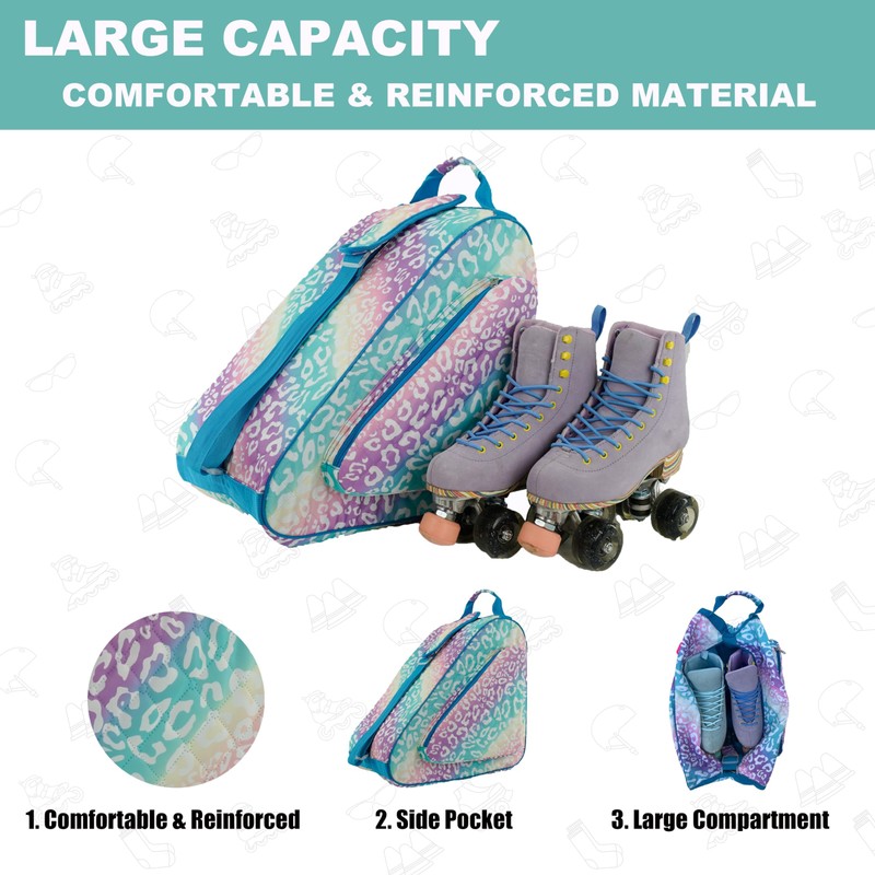 HEXIFUL Skate Bag to Carry Ice Skates, Inline Skates, Roller