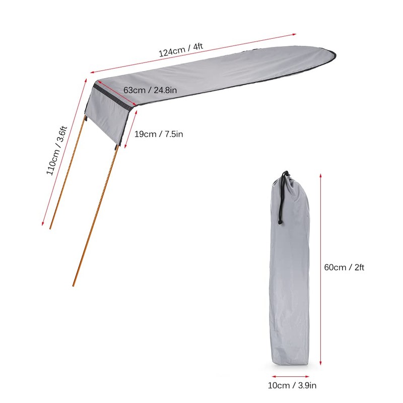 Lixada Kayak Boat Canoe Sun Shade Canopy for Single Person