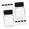 GANAZONO 24pcs Transparent Plastic Sampling Bottles Screw Caps Wide Mouth