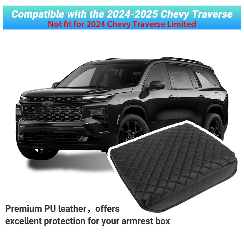 Sinminou Center Console Armrest Cover Compatible with 2024-2025 Chevy Traverse