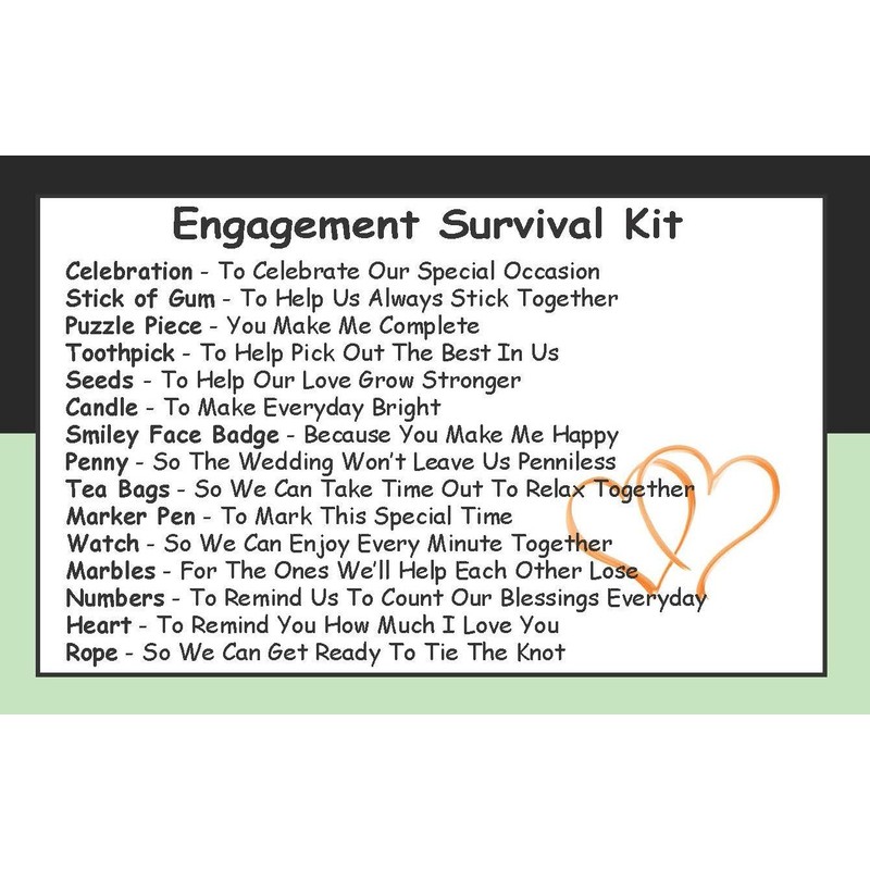 Engagement Survival Kit in a Can – Funny Gift for