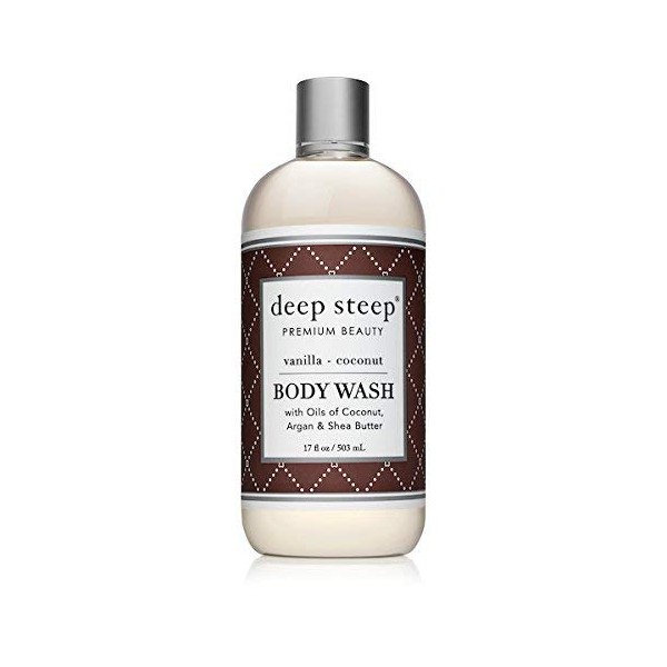 Deep Steep Coconut Oil Body Wash, Vanilla, 17 Fluid Ounce