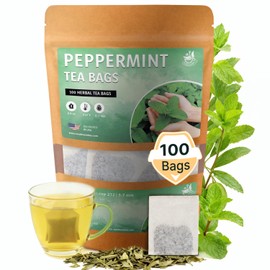 TeaDreamTea Peppermint Tea Bag - Mint tea - Herbal Tea - Mint Tea Bags - Healthy tea | Aromatic & Caffeine Free Tea (100 Teabags)