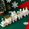 LEMESO Christmas Ornament Wooden Toy Car Train Present Decoration Interior