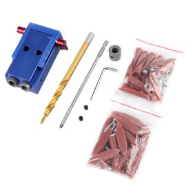 Pocket Hole Drilling Jig Kit Woodworking Oblique Drill Guide Set Positioner Locator Tool