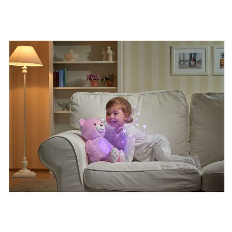 Chicco First Dreams Teddy Bear with Night Light, Pink |