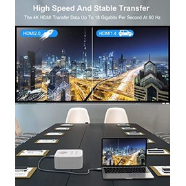 Yostyle Cable HDMI 4K 4.5 Metros, Cable HDMI 2.0 de Nylon Trenzado de 18 Gbps de Alta Velocidad Admite Video 4K@60Hz UHD HD 3D, HDCP 2.2 ARC Compatibl