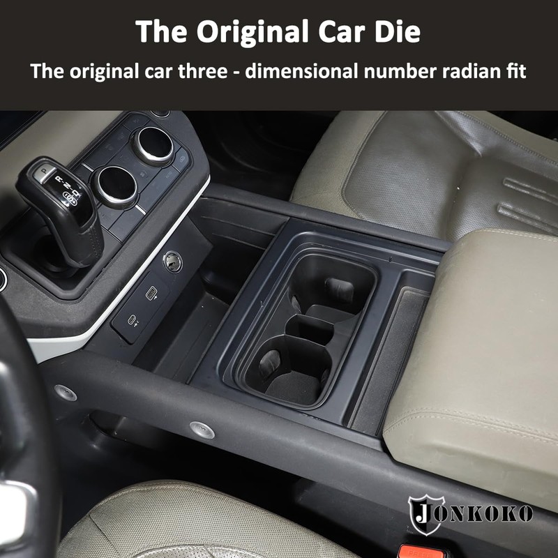 Black Center Console Cup Holder Compatible with Land Rover Defender
