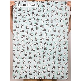 CENTRAL 23 - Green Wrapping Paper - 6 Sheets Gift Wrap - Birthday Pandas - Animals - For Men Women Boys Girls New Baby - Recyclable
