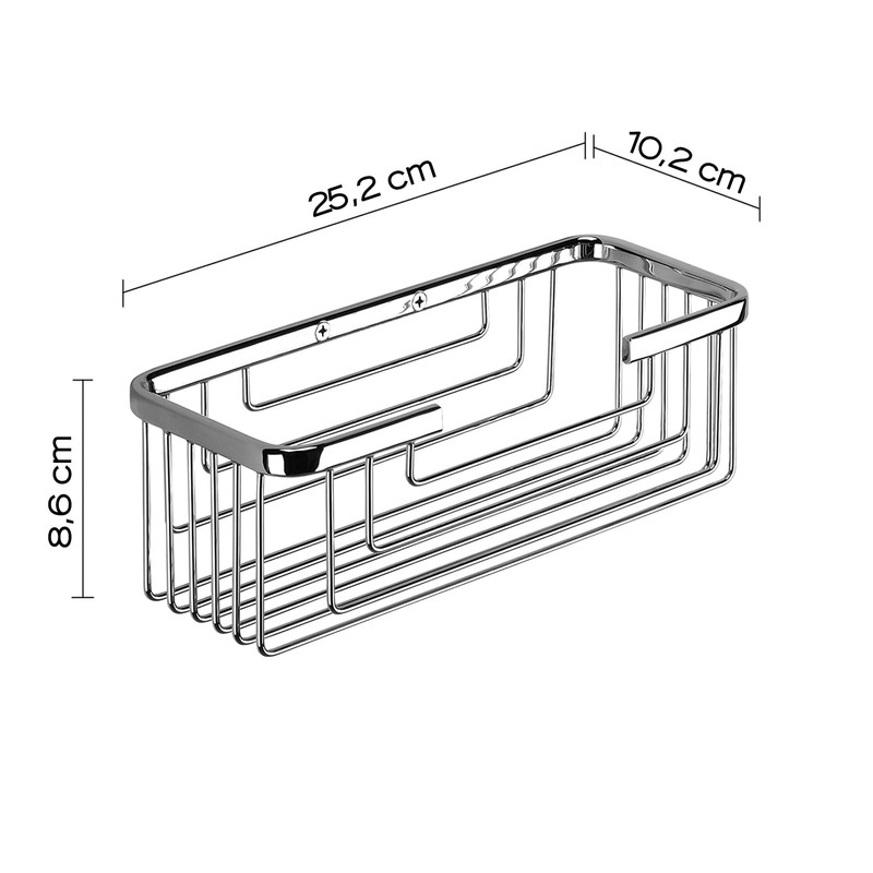 Gedy - PORTE SAVON DOUBLE FIL CHROMÉ - Gedy -