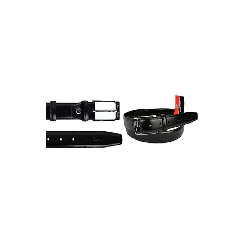 Pierre Cardin Adjustable Belt for Men, Genuine Leather, Smooth Side