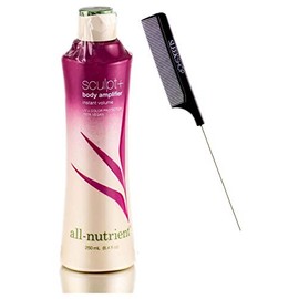 All Nutrient Sculpt + Body Amplifier, Instant Volume Hair Lotion (w/Sleek Comb) UV+ Color Protection, 100% Vegan (8.4 oz / 250 ml)
