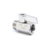 New 1/2" Stainless Mini Ball Valve NPT Famale x Male