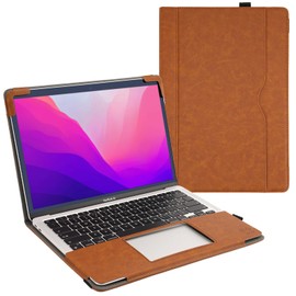 TYTX Leather Case Compatible with NEW MacBook Pro 13 Inch M2 M1 A2338 A2289 A2251 A2159 A1989 A1706 A1708 2021 2020-2016 Release,Leather Laptop Case Protective Folio Book Cover, Brown