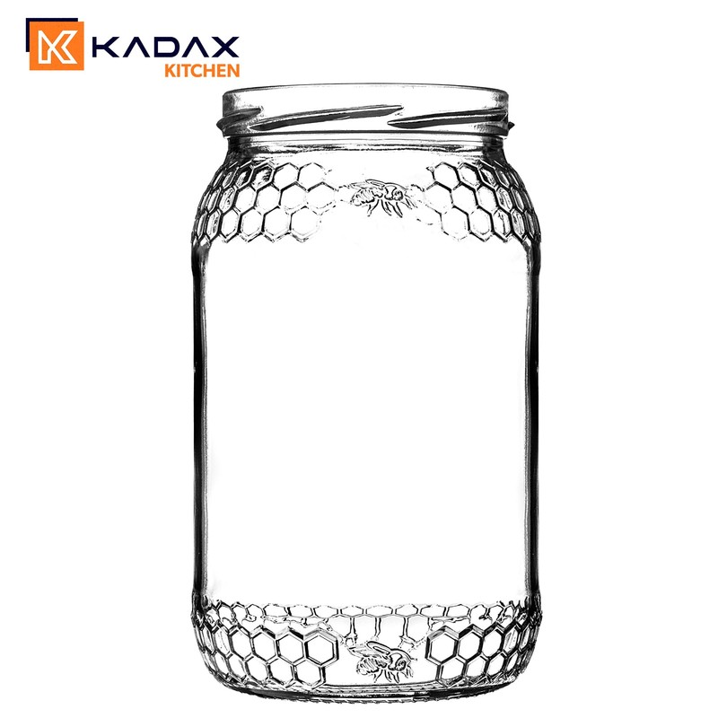 KADAX Honey Jars 900 ml Preserving Jars with Fi82 mm
