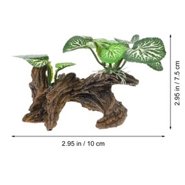 ULTECHNOVO Artificial Plants for Terrarium Decor, Habitat Hideout Bearded Dragon Tank Decorations fit Crested Gecko Leopard Lizard