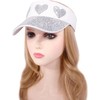 Bling Rhinestones Sun Visor Women Wide Brim Clip On Summer