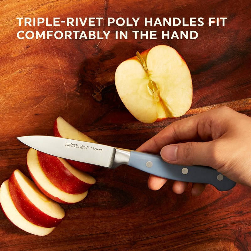 Chicago Cutlery Halsted (3-PC) Cutlery, Ergonomic Handles and Sharp Stainless