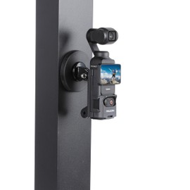 PellKing DJI Osmo Pocket 3 Magnetic Mount Kit - Magnetic Suction Stand + Pocket 3 Extension Adapter Cage with Cold Shoe Accessories on Desktop,Car,Magnet Surfacewith