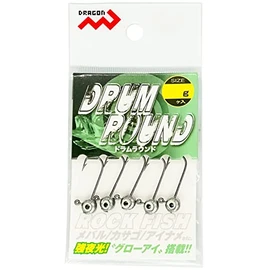 MARUSHINGYOGU Dragon JIG Head DrumRound (Pack of 5) 0.04 oz (1 g)