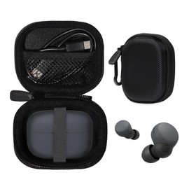 CaseSack Case for Sony LinkBuds S Truly Wireless Noise Canceling Earbud Headphones (Ballistic Black)