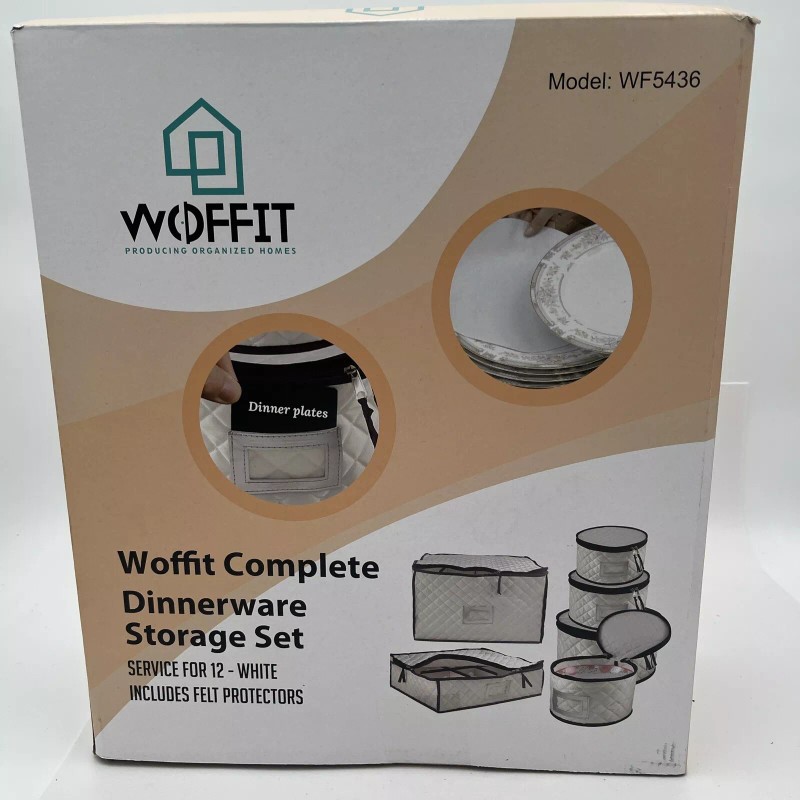 Woffit China Storage Containers - 6 Pack, Quilted Dinnerware &