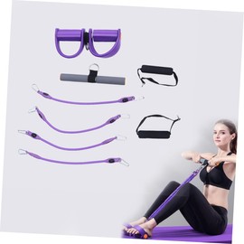 Sosoport 1pc Flat Latex Resistance Band for Endurance Strength Training Physical Therapy Compact and Portable Exercise Band for Legs for Home Workouts and Rehabilitation Purple