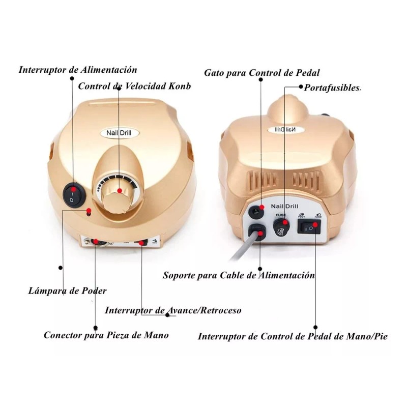 Mussa Pulidor Drill 35,000 Rpm Esmeril Profesional Para Uñas