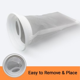 Propitious Palace 4 Inch Nylon Mesh Filter Bags for Aquarium & Pond 4 Pack 10Inch Long Fine Mesh Filter Socks, 200 Micron Fish Tank Media Bags for Hydroponics, Sediment Sludge Filtration