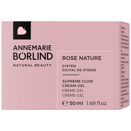 ANNEMARIE BÖRLIND Rose Nature System Digital De-Stress Supreme Glow Cream Gel (50 ml) – Leaves the Skin Radiant and Fresh Look, PR3 Rose Complex Reduces the Effects of Blue Light, Vegan
