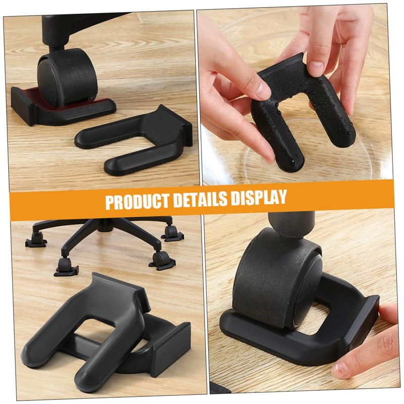 OSALADI Chair Leg Floor Protectors 4pcs Wheel Stopper Pad Wheel