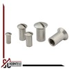 Sleeve nuts with raised countersunk head and slotted drive –