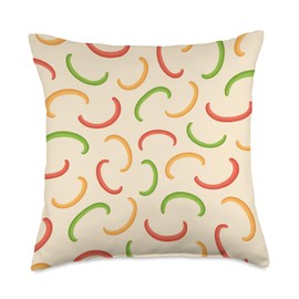 Sliced Bell Peppers in Red, Green & Yellow Throw Pillow