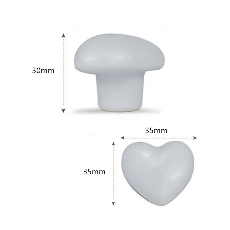 SeeRaphee Pink Ceramic Cabinet Handles Drawer Pulls Knobs Heart Shape