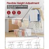 Sakugi Clothes Drying Rack, Foldable 2-Level with 55.5" Adjustable Wings