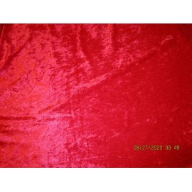 Unbranded CRUSHED RED PANNE VELVET / BY THE YARD