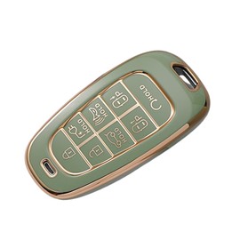 KULCSOK Fob Cover fit for Hyundai Ioniq 5 Nexo Tucson Sonata 2023 2022 2021 2020 Key Cover Case Key Holder TPU Key Protector 8 Buttons A Green
