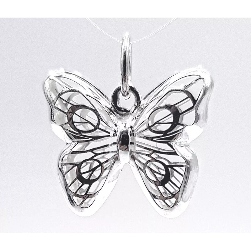 Plata Dije Mariposa 3d .925 Joyeria