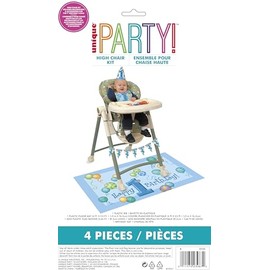 First Birthday Blue Balloons Highchair Kit - 1 Set - Perfect for Baby Boy's Celebration