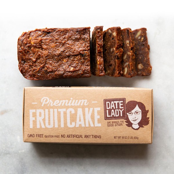 Date Lady Fruitcake | Gluten Free | No Corn Syrup or Artificial Colors or Flavors | Sweetened with Dates | Fresh Gourmet Fruitcake Baked in the US