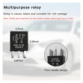 Sylvil 2 PCS Power Relay, 5 Pin Multi Purpose Auto Fuel Pump Relay, G8V-RH-1C7T-R-DC12 Automotive Relay, High Performance Electrical System Electromechanical Relay Replacement
