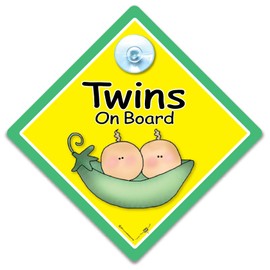Twins On Board, Twins on board car sign, Peapod, Twins On Board Sign, Unisex Baby on Board Sign, Unisex Twins On Board Sign, Baby Safety Sign, Baby on Board Sign, baby on board, Twins On Board Sign, Baby Car Sign, Twins Car Sign, Baby Safety Sign, Twin C