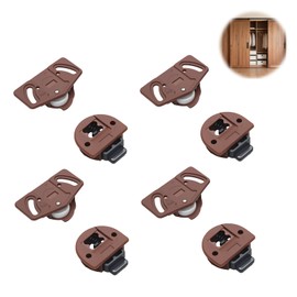 Set of 4 Sliding Door Castors for Wardrobe Sliding Door Rollers Plastic Sliding Door Fitting Sliding Door Roller Cabinet Sliding Door Roller Guide Latch Sliding Door Track Part for Screwing On