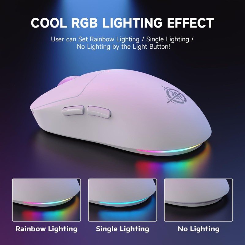 MAGIC-REFINER G6 Wireless Gaming Mouse,24000 DPI Adjustable,75g Lightweight Mouse,Tir-Mode BT/2.4G