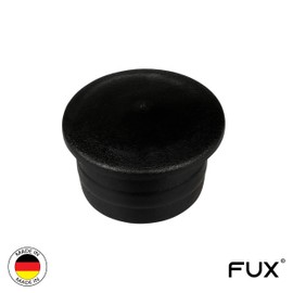 FUX Pack of 10 Blind Plugs Cover Caps for Drill Holes Drill Hole Cover Shaft Diameter 4.4 to 20.5 mm, Black, White, Natural, Bore Hole Cover Caps (Black, 10.0 mm)