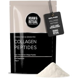 Bovine Collagen Powder | 100% Unflavoured Hydrolysed Collagen Peptides | 30 Servings | Hair, Skin & Nails | Grass Fed Type 1 Collagen Powder Peptides | Supplement by Roam & Ritual™