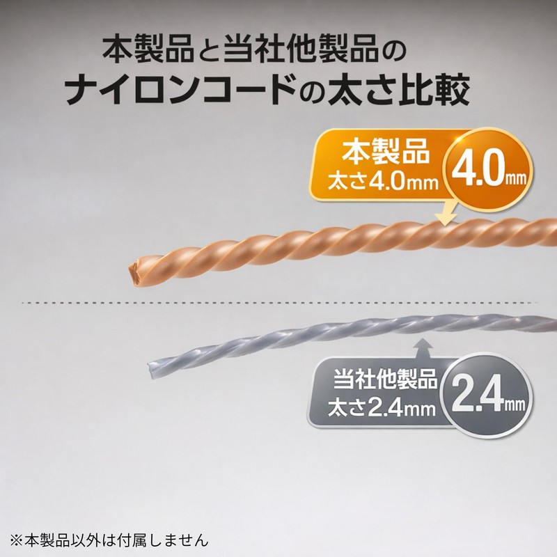 Takagi Earth Man Insertion Type Nylon Cord, Extra Thick Golden