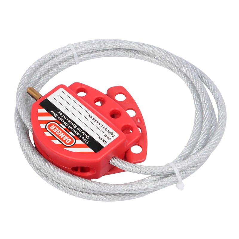 RealPlus Lockout Tagout Cable Lock, 1/4" x 6ft Adjustable Cable