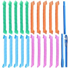 Curlers Large Curls Kit 20 Pieces DIY Wave Styling Kit 55 cm No Heat Curlers with Styling Hooks for Most Hairstyles